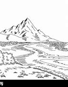 Image result for Mountain River Clip Art Black and White