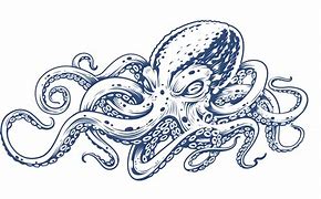 Image result for Vintage Octopus Silhouette