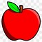 Image result for Half Red Apple Clip Art