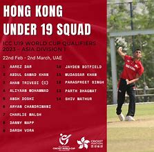 Image result for Hong Kong U19 Cricket Team