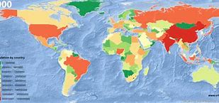 Image result for World Population Map by Country