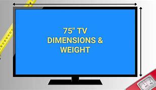 Image result for 75 Inch TV Dimensions in Cm