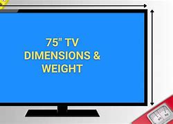 Image result for Vizio 75 Inch TV Dimensions