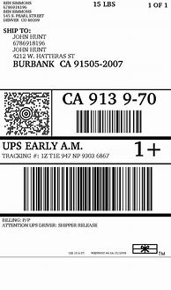 Image result for UPS Shipping Label Template