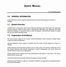 Image result for User Manual Sample PDF