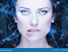 Image result for Girl Robot Blue Glowing Eyes Pics