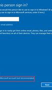 Image result for Sign in without a Microsoft Account