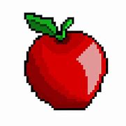 Image result for Fruit Pixel Art Apple