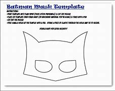 Image result for Batman Mask Template Printable