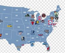 Image result for USA Map of NBA Teams