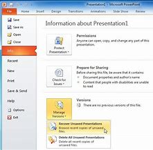 Image result for Recover Unsaved PowerPoint