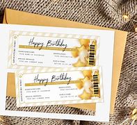 Image result for Custumaziable Birthdy Ticket