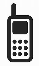 Image result for Phone Clip Art Black and White PNG