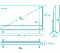 Image result for 43 Inch TV Size Cm