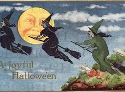 Image result for Witches Flying Vintage