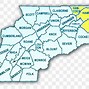 Image result for East Tennessee Counties and Cities Map