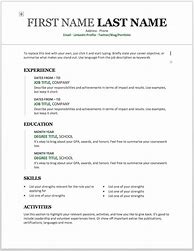 Image result for Completely Free Resume Templates