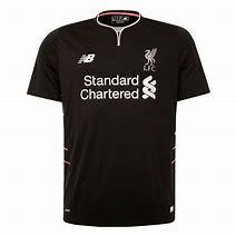 Image result for Black and Red Liverpool Kit