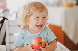 Image result for A Baby Girl Eat Rose Apple Images