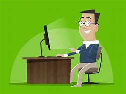 Image result for Cartoon Person On Computer