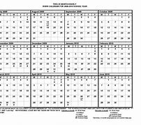 Image result for 12 Month Calendar On One Page