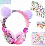Image result for Pink Unicorn Headphones