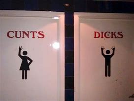 Image result for Cartoon Bathroom Signs