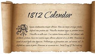 Image result for 1812 Calendar