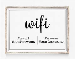 Image result for Free 5X7 Wifi Password Printable