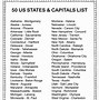 Image result for A Map of States and Capitals