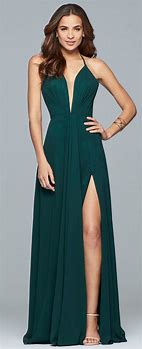 Image result for Plunge Neckline Dresses