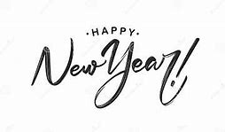 Image result for Handwritten Happy New Year White Background
