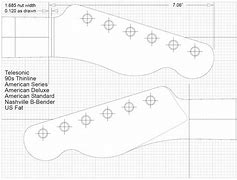 Image result for Fender Telecaster Headstock Template Actual Size