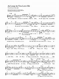 Image result for As Long as You Love Me Music Sheet