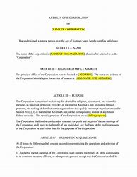 Image result for S Corp Articles of Incorporation