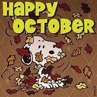 Image result for Welcome October Snoopy