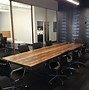 Image result for hand wooden conference tables with steel leg