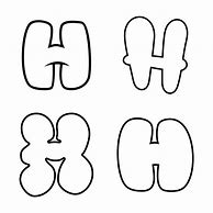 Image result for Bubble Letter H