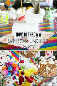 Image result for Rainbow Unicorn Party