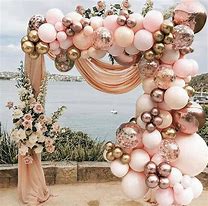 Image result for Rose Gold Pink Color Balloons