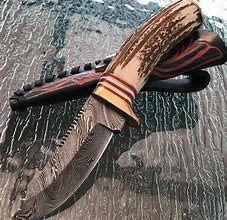 Image result for Damascus Hunting Knives