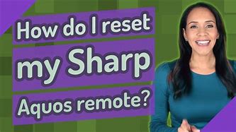 Image result for How to Reset Sharp Aquo