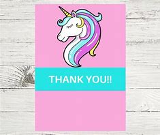 Image result for Unicorn Thank You Template