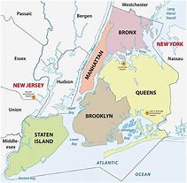 Image result for Map of the State of New York City Borough