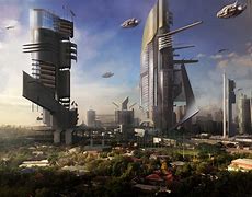 Image result for Futuristic Space Cities
