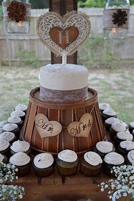Image result for Rustic Wedding Cupcake Display Ideas
