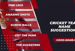Image result for Good Cricket Team Names