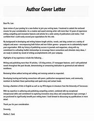 Image result for Author Book Cover Letter