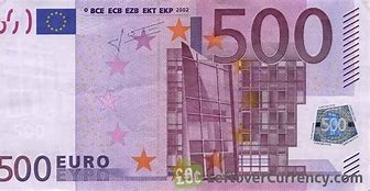 Image result for Euro in 500 Notes