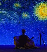 Image result for Starry Night Art Wallpaper